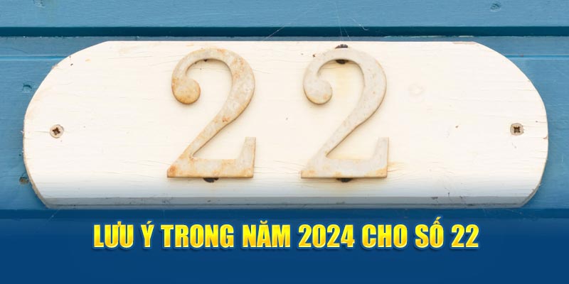 Lưu ý trong năm 2024 cho số 22